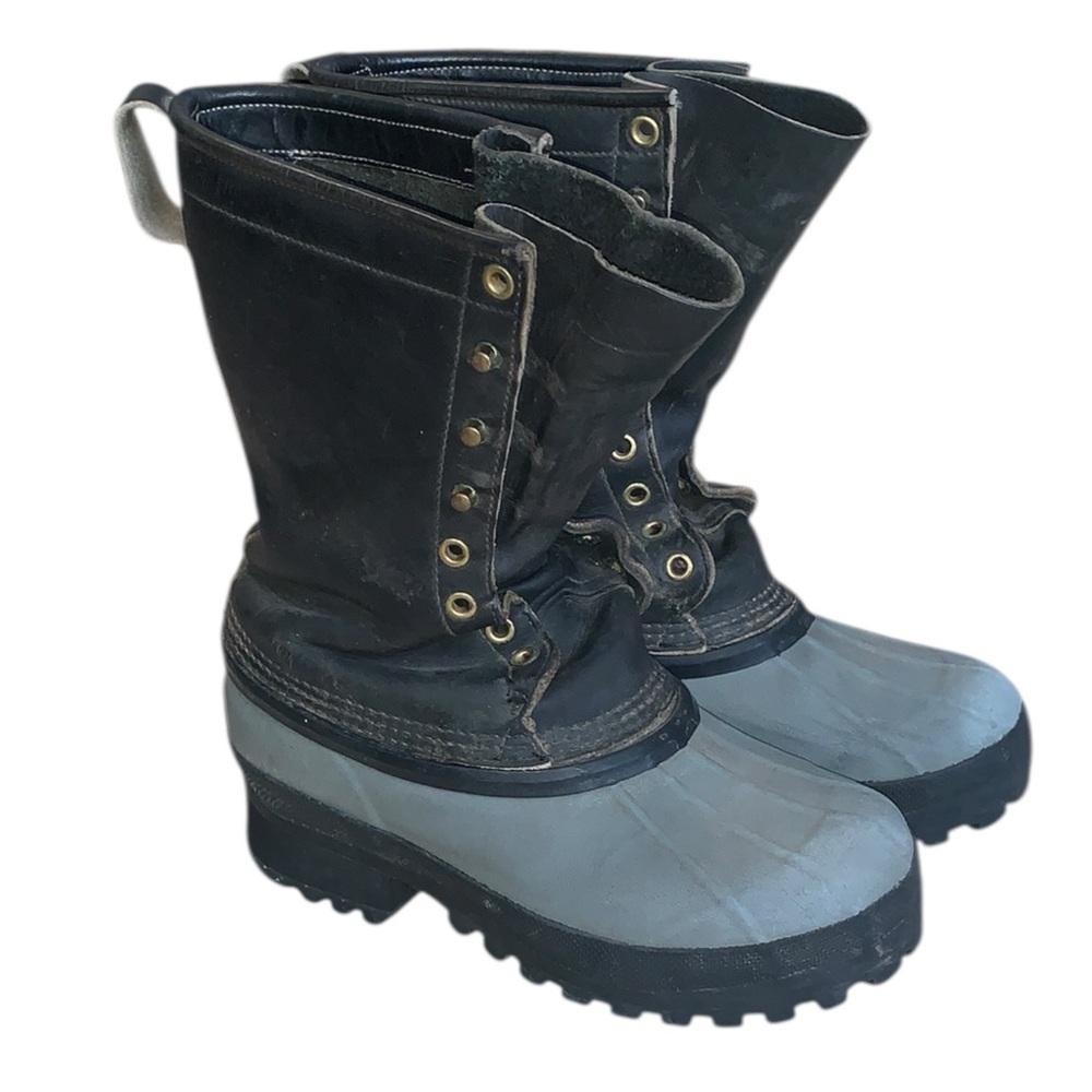 White’s Boots Claws Lug Black Leather and Gray Rubber Boots Workwear